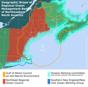 Coordinating regional planning for ocean industry, conservation, and recreation, the Northeast Regional Planning Body has the responsibility of developing an ocean management plan for New England.  http://northeastoceancouncil.org/